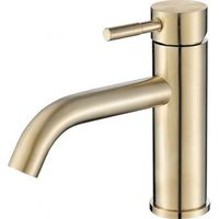 grifo lavabo monomando sligo dorado cepillado