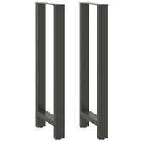 patas para mesa de bar antracita 2 unidades 50 x 110-111 cm acero vidaxl