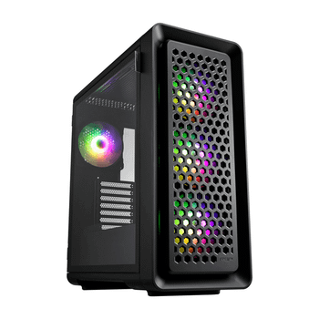 CAJA E-ATX FSP CUT593A CRISTAL TEMPLADO FRONTAL MESH 4xARGB DISIPADOR MAX 175mm GPU MAX 400mm NEGRO
