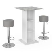 set de mesa de bar rodeo 70 x 70 cm con 2 taburetes de bar vicco