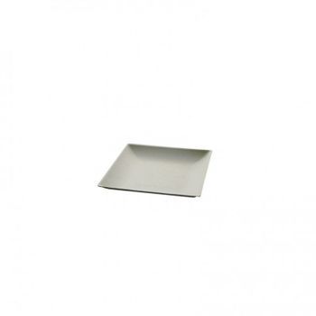 Plato Cuadrado De Fibra Blanca (11x11cm) 100 Unidades