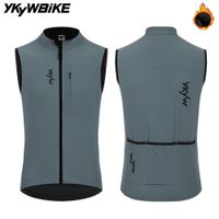chaleco de ciclismo termico de forro polar para hombre ykywbike chaleco de ciclismo sin mangas cortavientos e impermeable