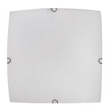 Plafon cuadrado ayla 3xe27 blanco 40x40x7 cm