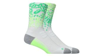 Calcetines asics performance run crew blanco verde