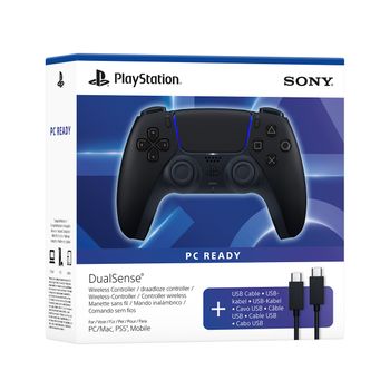 Mando DualSense Midnight Black + Cable USB para PC & PS5