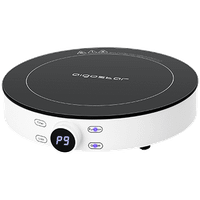 aigostar cookmate - placa de induccion portatil  2000w diseno redondo 9 niveles de potencia temporizador de apagado apto para recipientes compatibles con induccion de 12-26 cm diseno exclusivo