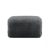 ottoman - mueble para salon - tejido de felpa - gris 80x75x42cm