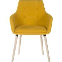 teknik 4 legged fabric reception chair - yellow yellow