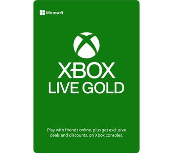 MICROSOFT Xbox Live Gold Membership 12 Month Subscription, Gold