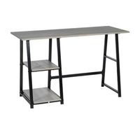 wellhome escritorio negro con tapa gris h74 cm