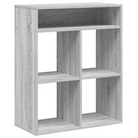 estanteriarlibreriararmario de libros madera de ingenieria color gris sonoma 66x31x80 cm