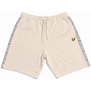 Lyle & Scott Short Check Panelled Sweat Shorts Cove para hombre