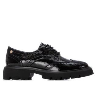 Carmela para mujer. 16255003-NEGRO Zapatos de piel 162550 negro (39), Plano, Cordones, Casual