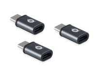 adaptador usb-c 31 macho a micro usb hembra otg pack 3 uds