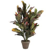 planta artificial croton verde  h73xb40xl40cm