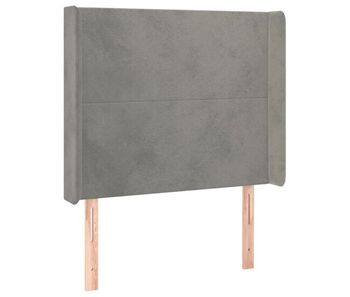 Vidaxl cabecero con orejas de terciopelo gris claro 93x16x118/128 cm