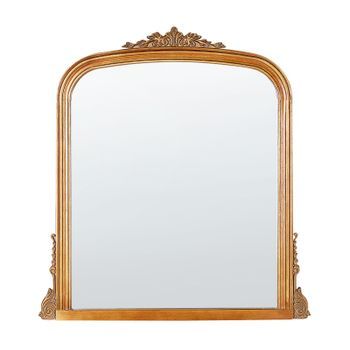 Espejo Decorativo De Pared Estilo Glamour Decoración Colgante 75 X 78 Cm Dorado Sussey