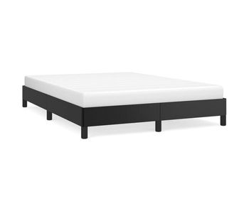 Estructura de cama de cuero sintético negro 140x200 cm