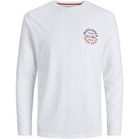 jack  jones camiseta manga larga 12237098 jjmikk tee ls crew neck jnr white para nino