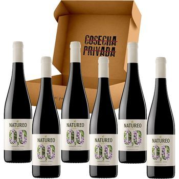 Natureo Vino Tinto Sin Alcohol 0,0%,  6 X Botella 75 Cl  - Envío En Caja Reforzada De Cartón