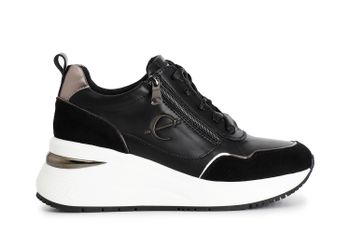 running abrochado con cremallera black 38