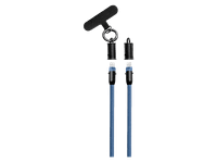 cordon para movil - panda lanyard 12m cable usb-c goma carga rapida 60w azul