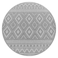 alfombras de interior y exterior verona gris  80 cm redondo