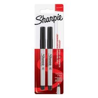 sharpie ultra fine permanent marker black blister pk2