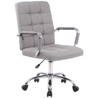 silla de escritorio deli pro en tela gris 65x58x92 cm clp