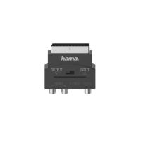 adaptador de cable de video hama 00205268 s-vhs a 3 x rca y scart negro