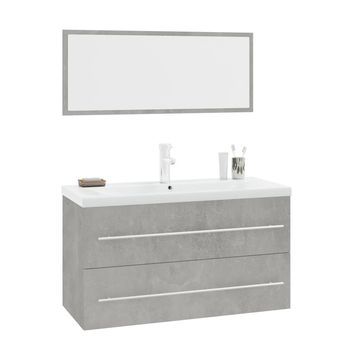 Conjunto De Muebles De Baño 3 Uds | Armario De Baño Gris Hormigón