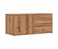 mueble tv - mesa de tv madera de ingenieria roble artisan 80x34x355 cm
