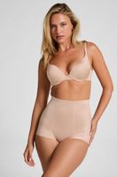hunkemoller braguita scuba moldeadora de cintura alta beige