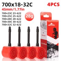 4 piezas de camaras de aire ultraligeras para bicicleta de carretera 700c tubos de tpu de 45mm 65mm 85mm con valvula francesa 23c 25c 28c 30c 32c para neumaticos de ciclismo
