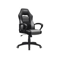 silla racing con respaldo comodo negro  gris