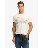 superdry para hombre m1012358a camiseta outdoors mountain blanco xxl casual algodon manga corta