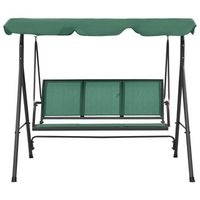 banco balancin de jardin  banco de exterior  silla de jardin acero y textilene verde 170 cm