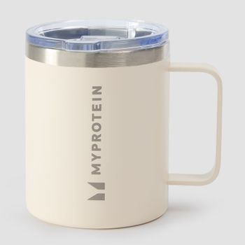 Taza de café de metal reciclado de Myprotein (350 ml) - Crema natural