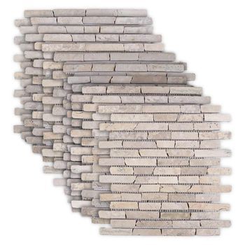 Baldosas De Mosaico Crema 30 X 30 Cm Mármol Vidaxl