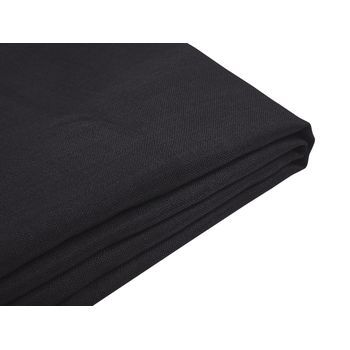 Funda Reemplazable En Tela Negra Para Cama 180 X 200 Cm Desmontable Lavable Fitou
