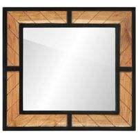 espejo decorativo  espejo de bano de madera maciza de acacia 60x1x55 cm cfw377047