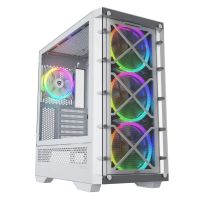 nfortec draco x a-rgb torre atx 4 ventiladores cristal templado usb 32 soporte gpu blanca