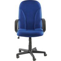 alphason boston aoc3282-be fabric tilting executive chair - blue blue