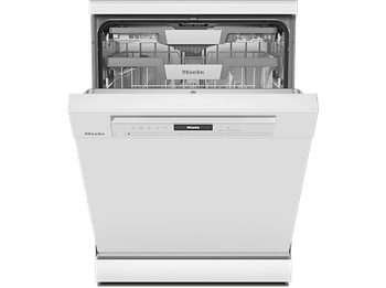 Lavavajillas - Miele G7600SCBRWS, 14 cubiertos, 9 programas, 60 cm, Bandeja de servicios, Wifi, Dosificación automática, Blanco