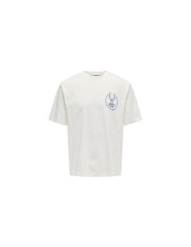 Camiseta Only & Sons Onslooney Rlx Cloud Dancer Hombre