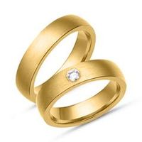 alianzas 8 quilates oro amarillo con diamante