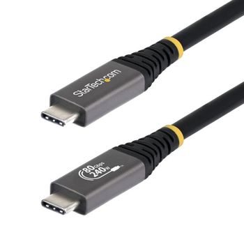Cable USB4 StarTech.com 1m USB-C 240W PD Certificado USB-IF 80Gbps, negro