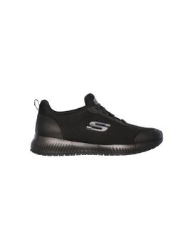 Zapatillas Skechers Work Squad Mujer Black Flat Knit