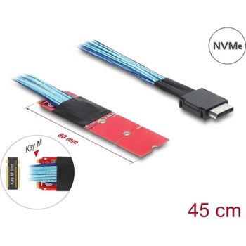 Adaptador Delock M.2 Key M a OCuLink SFF-8611 de 45 cm