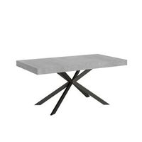 mesa extensible 90x180440 cm plaker cemento patas antracita